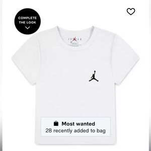 Jordan White Tee with Black Logo